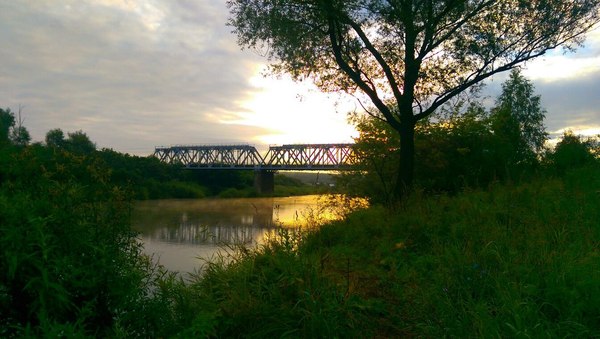 Dawn on the river - My, dawn, River, Fishing, Siberia