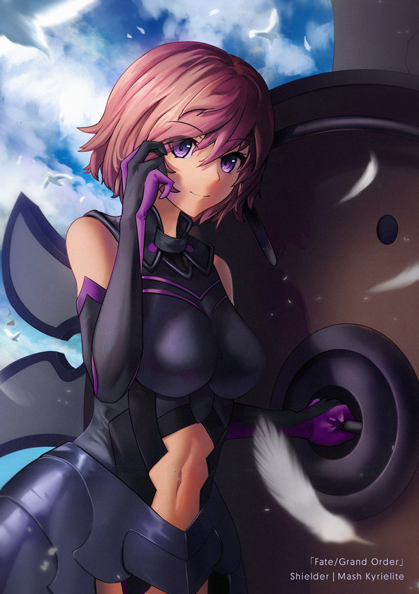 Mashu Kyrielite Anime Art, Fate, Fate Grand Order, Shielder, Mashu Kyrielight, 