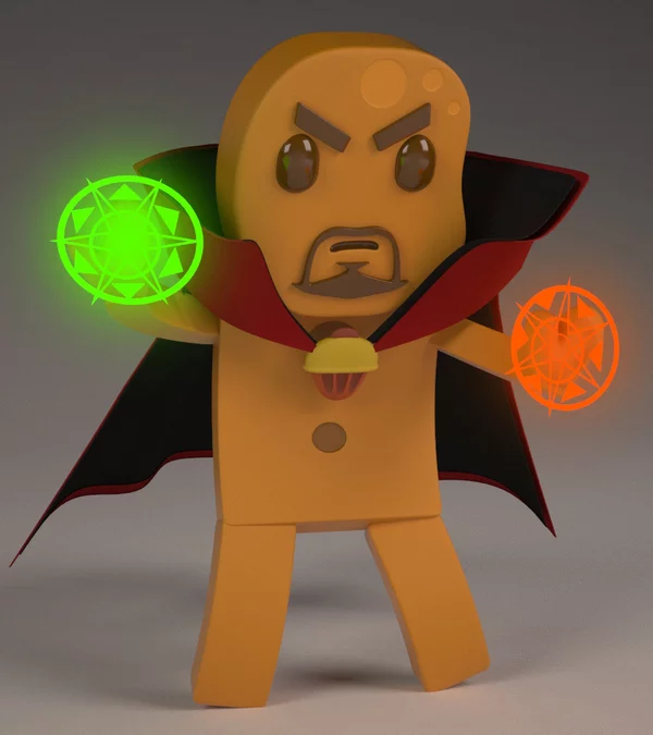 Cookie Strange - My, Cookie, 3DS max, Doctor Strange, Marvel, 3D