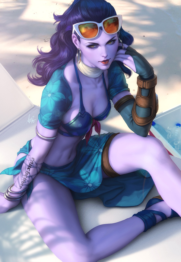 Widowmaker - Overwatch, Art, Blizzard, Artgerm, Widowmaker