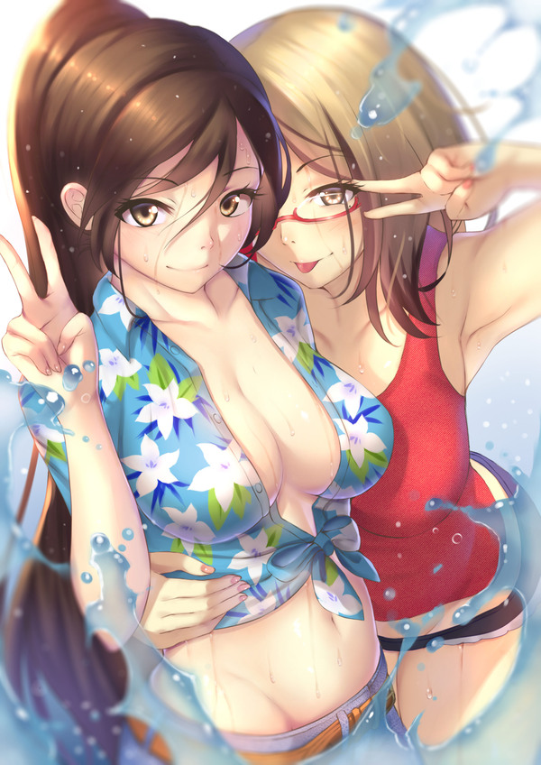 Anime Art - Anime art, Anime, Anime original, Megane, Cleavage