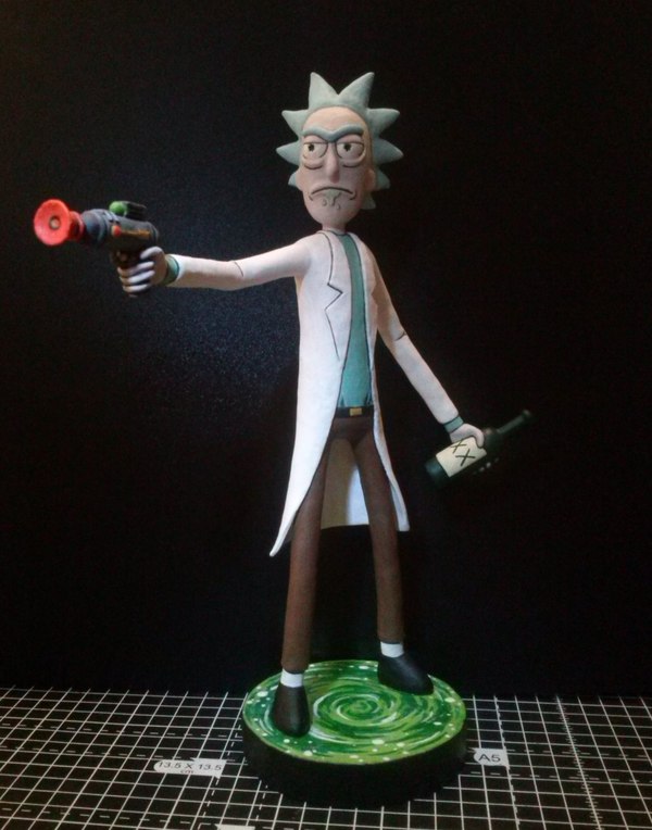 Rick Sanchez - My, Rick and Morty, Лепка, Polymer clay, Miniature