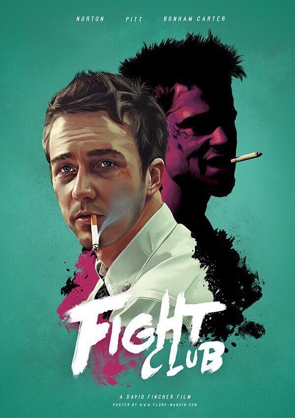 Just cool posters - Poster, Movies, Leon, Pulp Fiction, Fight club, Longpost, Fight Club (film)