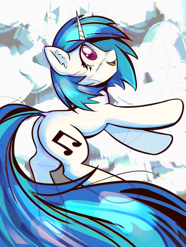 VinylScratch - My Little Pony, PonyArt, Vinyl Scratch, Mirroredsea