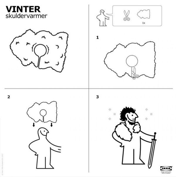 IKEA - feel like Jon Snow - Game of Thrones, IKEA, Trolling, Costume designers