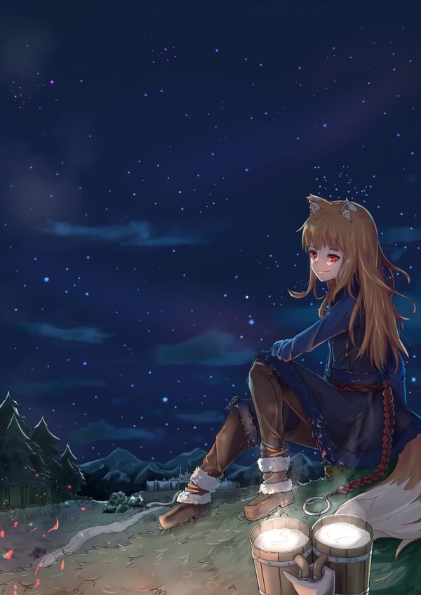 Spice and Wolf Spice and Wolf, Holo, Horo, Anime Art, , Inumimi, Animal Ears