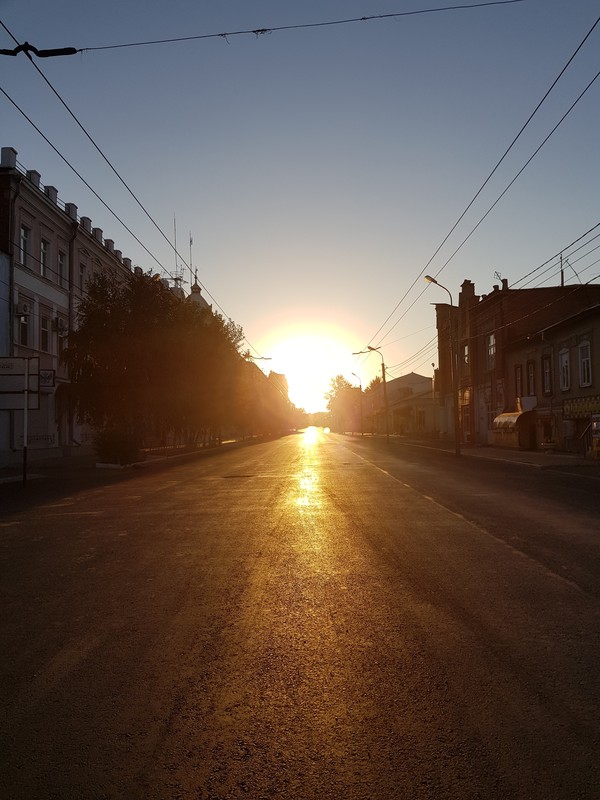 I love getting up early! - Morning, Early morning, The sun, Road