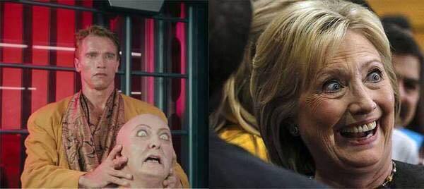 Striking resemblance! - Arnold Schwarzenegger, , Remember everything, Movie heroes, Hillary Clinton, Remember All (film)