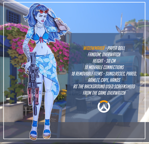 Widowmaker paper doll Overwatch, Widowmaker,  ,  , , 