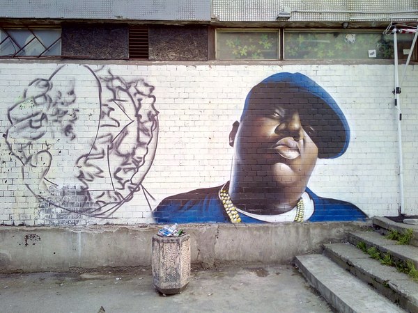 New graffiti in honor of BIG (St. Petersburg, Kupchinskaya 23 to 1) - My, Big, Graffiti