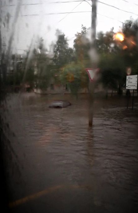 Krasnoyarsk Venice from the 1st person - My, Krasnoyarsk, Потоп, Bus, Shower, , Longpost