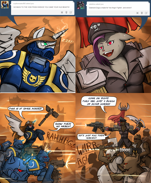  My Little Pony, Ponyhammer, Diamond Dogs, Ultramarines, 