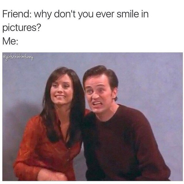 When you are asked to smile - Friends, TV series Friends, Foreign serials, Not mine
