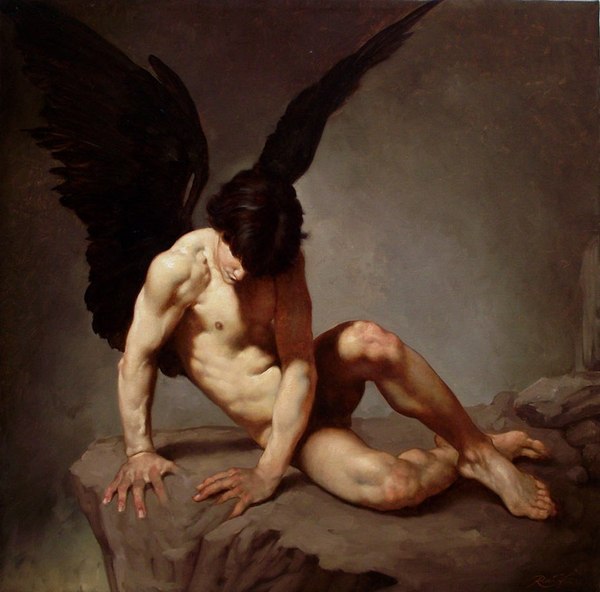 Падший ангел, Роберто Ферри.2011год. - NSFW, Роберто Ферри, Roberto Ferri, Падший ангел, Fallen angel, Живопись