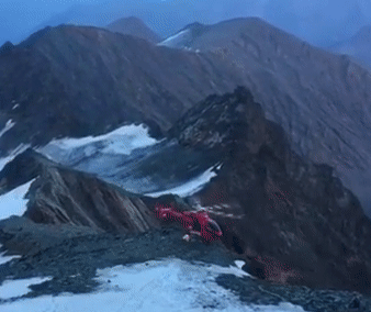 When the head is spinning - GIF, Helicopter, Austria, Rescuers, The mountains