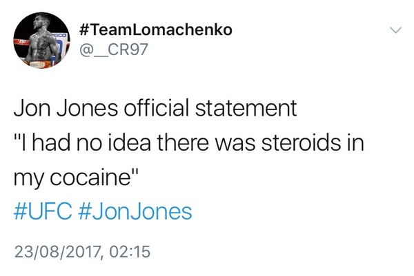 UFC light heavyweight champion Jon Jones has failed a doping test. - Jon Jones, Ufc, Doping