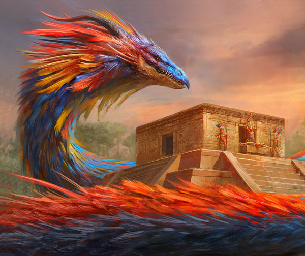 Quetzalcoatl. - Quetzalcoatl, The Dragon, Command & Conquer, Serpent, Color, Fantasy, Art, Manzanedo