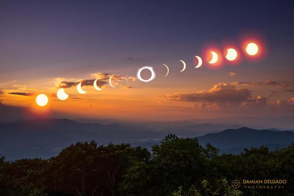 Solar eclipse - , The photo, Not mine, Solar eclipse, , USA, beauty