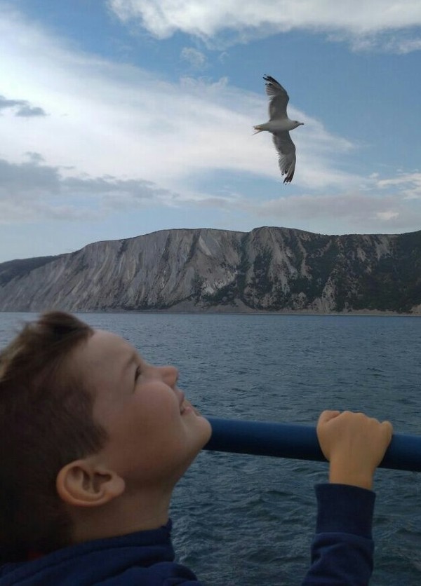 My son. - My, A son, Black Sea, Walk, Utrish