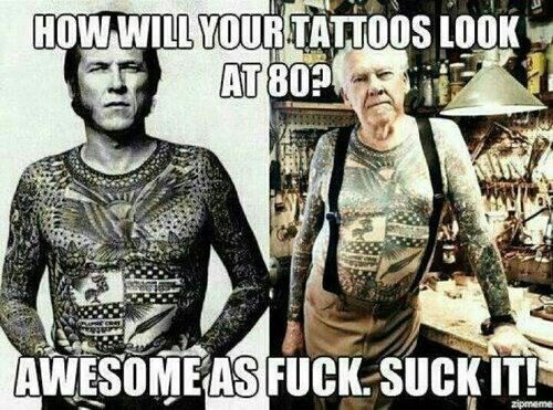 Sore ... - Tattoo, Old age