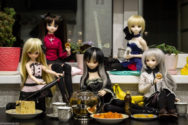 DollfieDream - чаю? - Моё, Dollfiedream, Saber Alter, Kanzaki Ranko, Tohsaka Rin, Кукла, Хобби, Аниме, Фотография