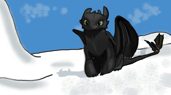 Toothless - My, Toothless, Tablet, Digital drawing