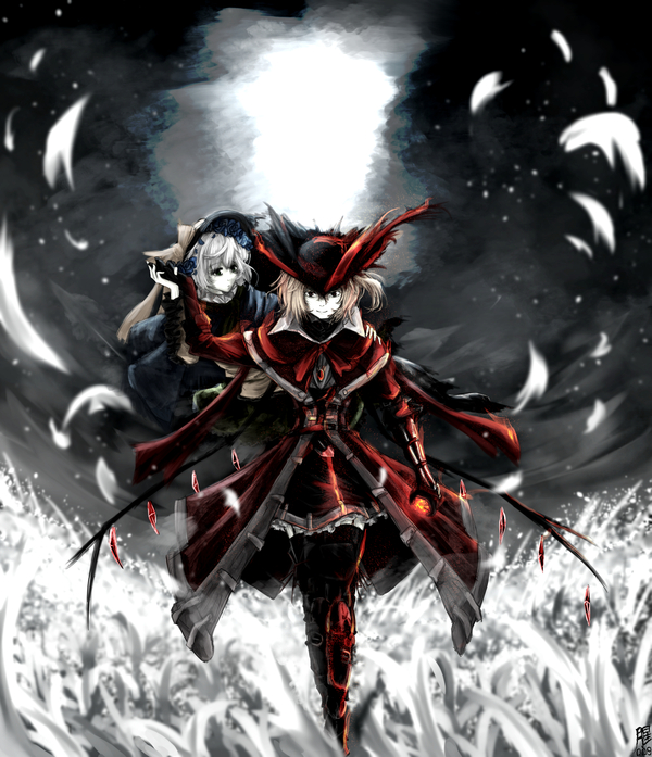 Death & Chaos - Anime, Anime art, Touhou, Flandre scarlet, Komeiji koishi, Bloodborne, Dark souls, Crossover, Crossover