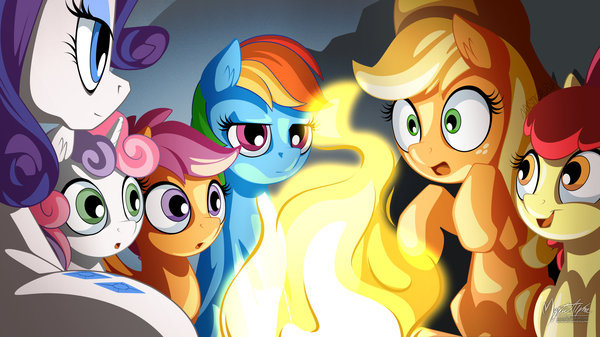 Campfire tales - My little pony, MLP Season 7, Spoiler, Rarity, Applejack, Rainbow dash, Cutie mark crusaders, Mysticalpha