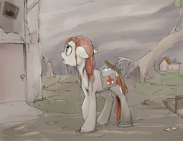 I don’t know ... for some reason it painfully scratched my heart ... - Silfoe, PonyArt, My little pony, , Nurse redheart