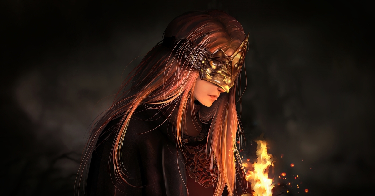 Dark souls fire keeper lady fan pic