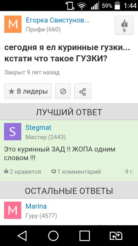 Better not ask... - Chicken tails, Mailru answers, Screenshot