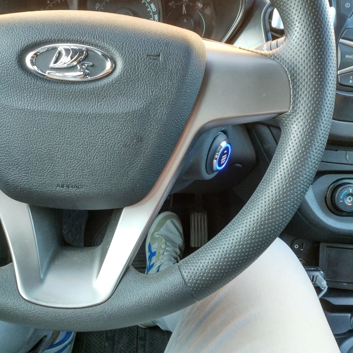 Vesta can be started without a key - My, Video, Lada Vesta, AvtoVAZ, Tuning, With your own hands