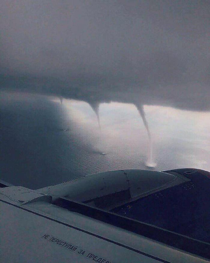 Today, 9 tornadoes have formed over the sea in the Sochi region. - Sochi, The photo, Tornado