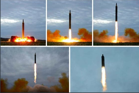 North Korean media posted a photo of Kim Jong-un against the backdrop of a rocket launch towards Japan - North Korea, Rocket, Kim Chen In, Longpost, Politics