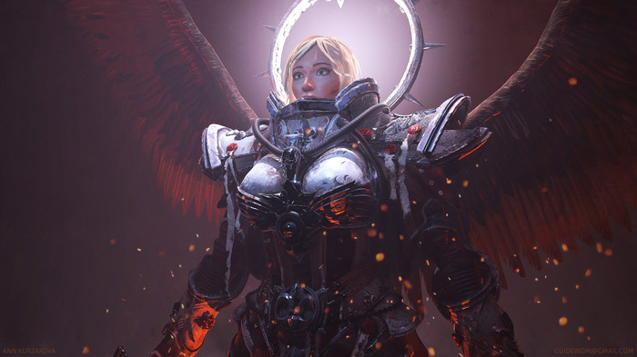  ,   . Warhammer 40k, Wh Art, 3D , Living Saint, Ann Kurzakova,  , 