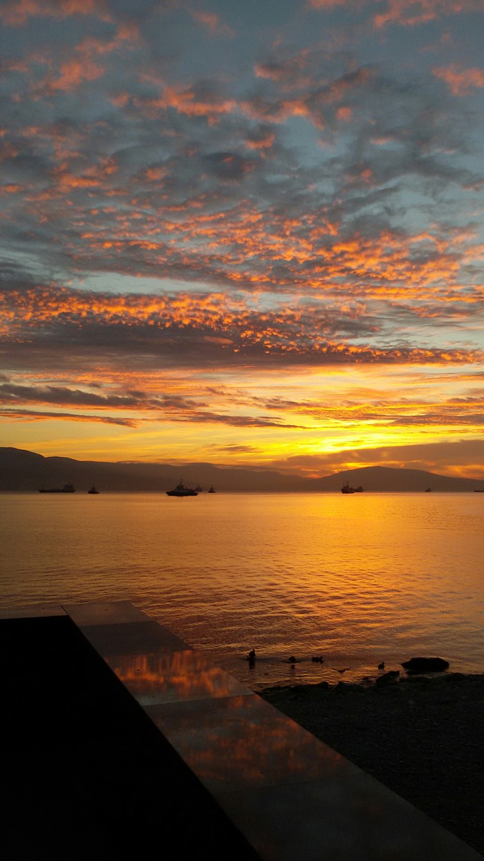 Dawn in Novorossiysk - My, Longpost, Morning, dawn, Sea