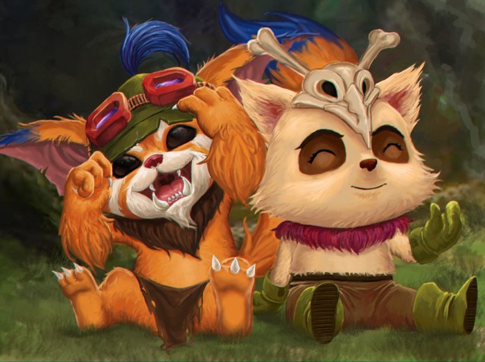 Gnar and Timo - Art, League of legends, , Teemo, Gnar