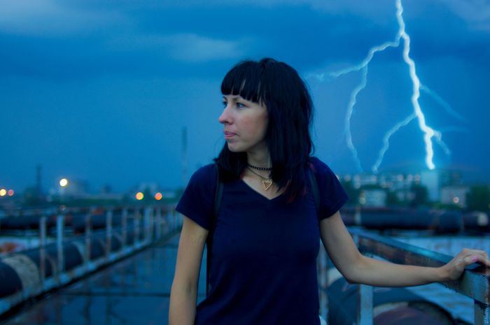 Thunderstorm - My, Arkhangelsk, Thunderstorm, Sulfate, Heating main, Bridge, Solombala, Longpost