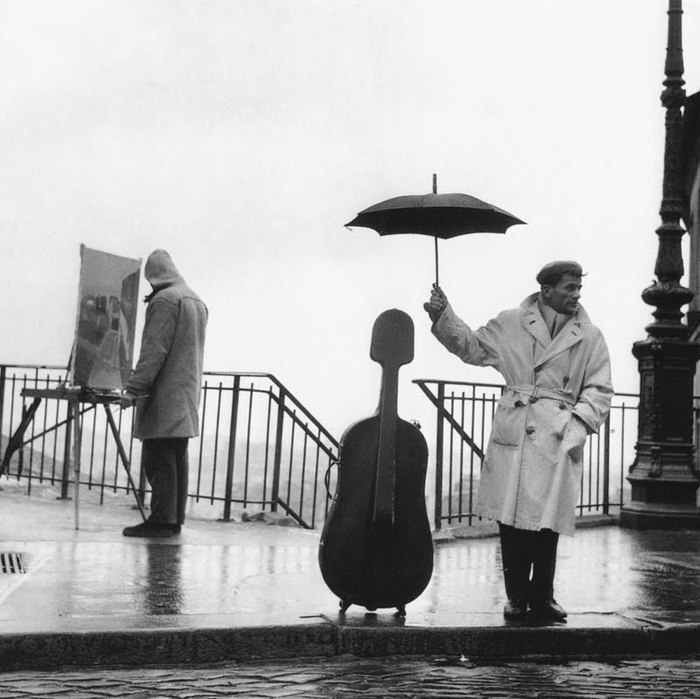 Musicians will understand. - Music, Musicians, Rain, Robert Doisneau, The photo