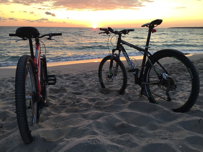 Sunset in Crimea - My, A bike, Sunset, My