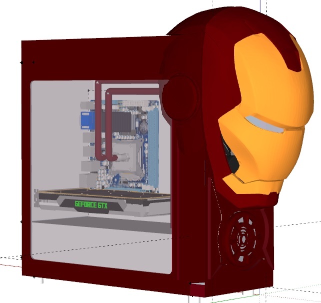 Modding an old computer case in Iron Man style. Part 2 - My, Modding, Frame, iron Man, Creation, Longpost