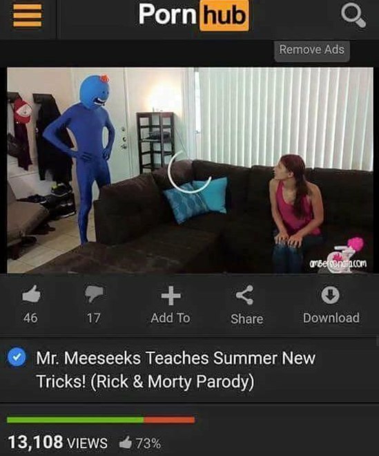 Mr.Meeseeks - Rick and Morty, Pornhub