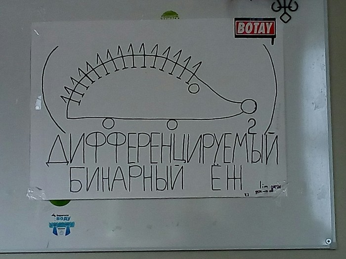 A little creativity from the physics and mathematics lyceum - Mathematics, Informatics, Physics, Drawing, Poster, School, Hedgehog