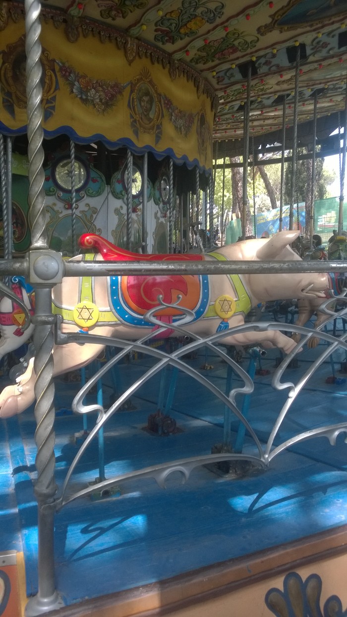 Carousel - Amusement park, My, Carousel, Pig