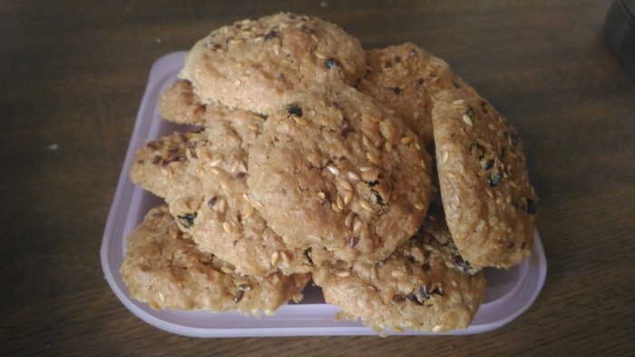 Oatmeal cookie. - My, Oatmeal cookies, Rukozhop, Oven, Longpost