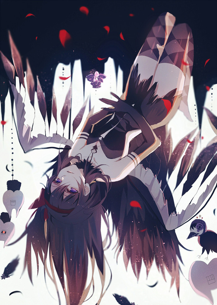 Dark Goddes Anime Art, , Mahou Shoujo Madoka Magica, Akemi Homura