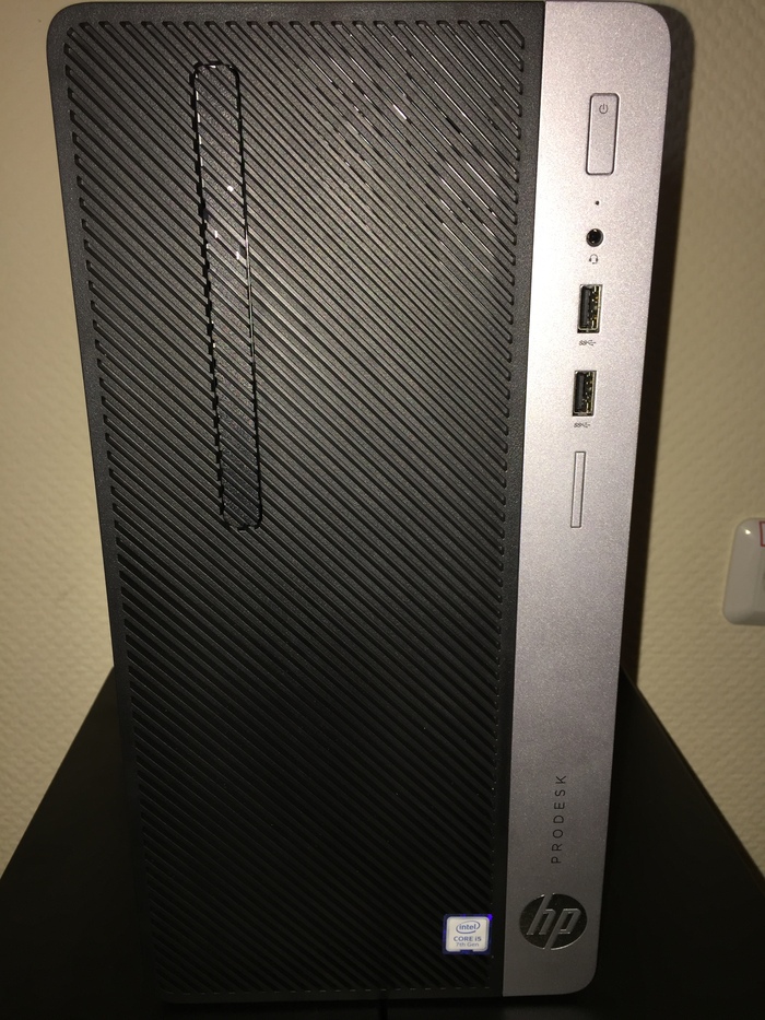 HP ProDesk 400 G4, Microtower case. Small animal. - My, System unit, Hewlett Packard, From work, Like, PC, Longpost, Computer