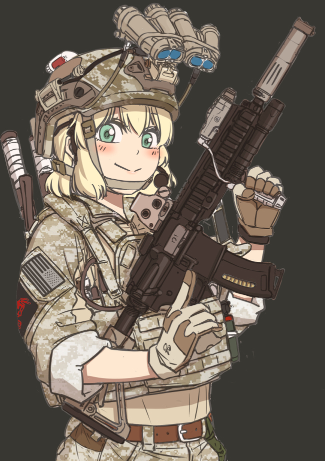 Anime military. - Anime art, Anime, Art, Anime military, Longpost