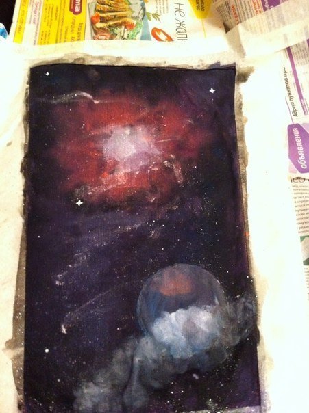 simply space - My, With your own hands, Painting, Space, Simply space, Longpost