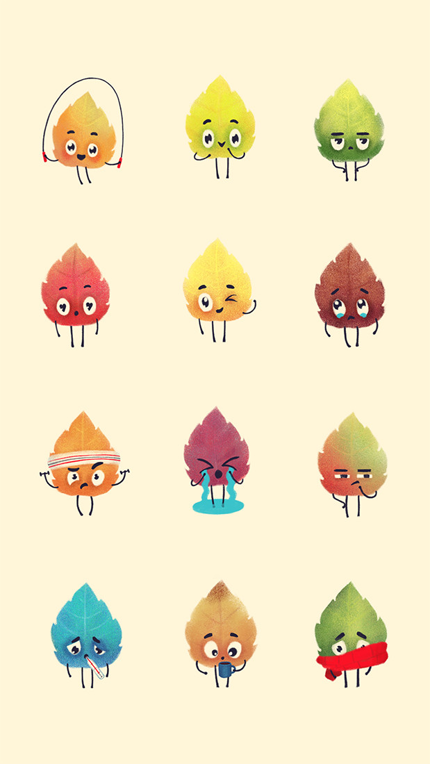 Very cute autumn stickers for iMessage - My, Stickers, Imessage, , Apple, iPhone, iPhone 8, Autumn, Milota, Longpost